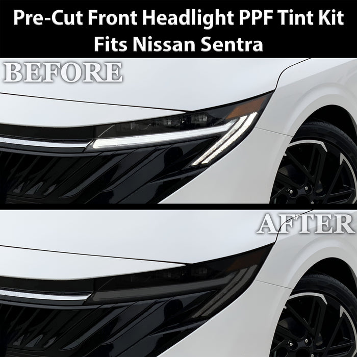 Nissan Sentra 2026+ Dark Smoke Headlight & Taillight Tint Kit – Precut Vinyl Lens Overlays Film