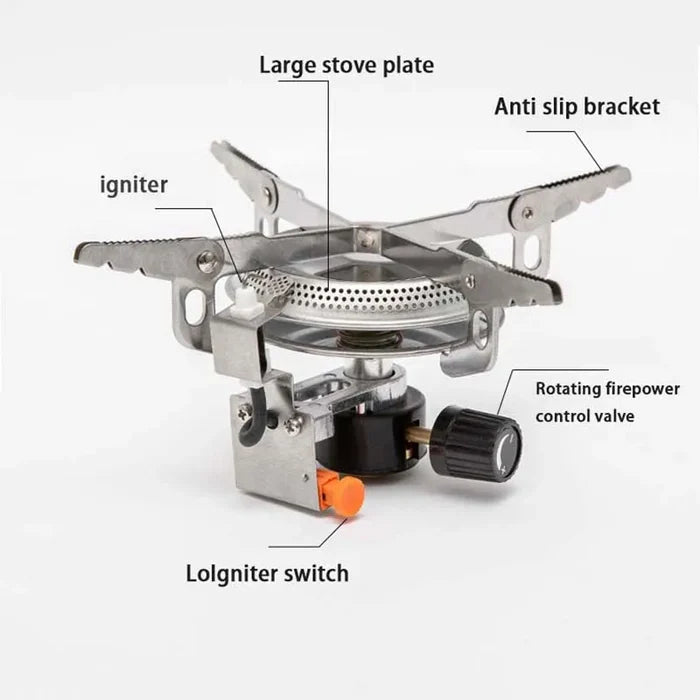 NNEOBA Ultralight Camping Gas Stove Head Silver