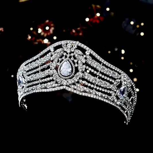 Wedding Hair Accessories - Silver Rhinestone Bridal Tiara