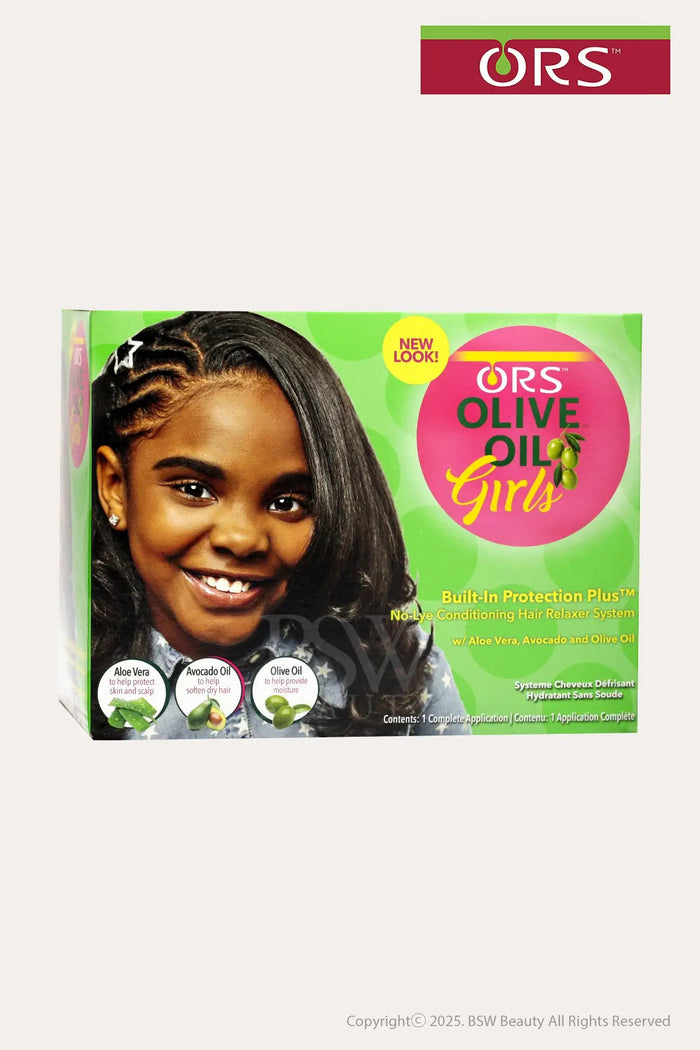 ORS OLIVE OIL GIRLS BUILT IN PROTECTION PLUS NO LYE CONDITIONING HAIR RELAXER SYSTEM - BSW BEAUTY CANADA
