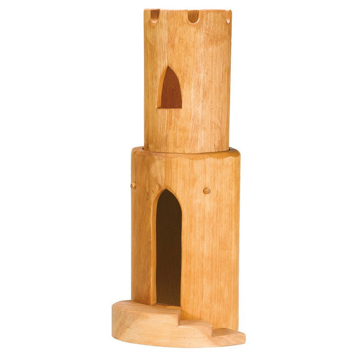Ostheimer Castle Round Tower w/ Stairs - wood, natural for open-ended play - Title: Default Title