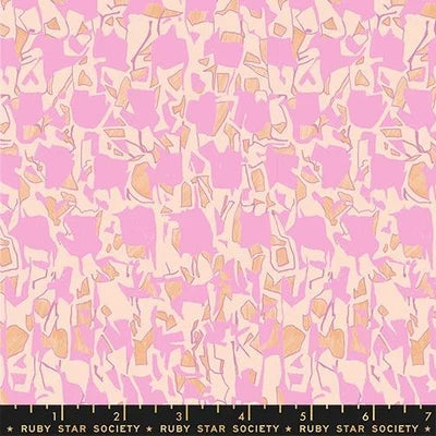 Pale Peach - Geometric Abstract- Memento- Fat Quarter