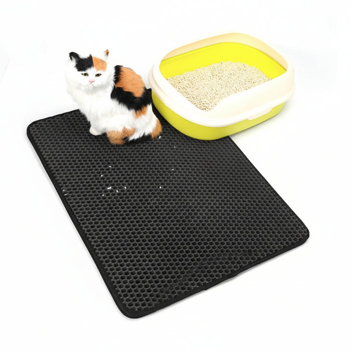 Pet Cat Litter Mat Pet Supplies EVA Double Cat Litter Mat