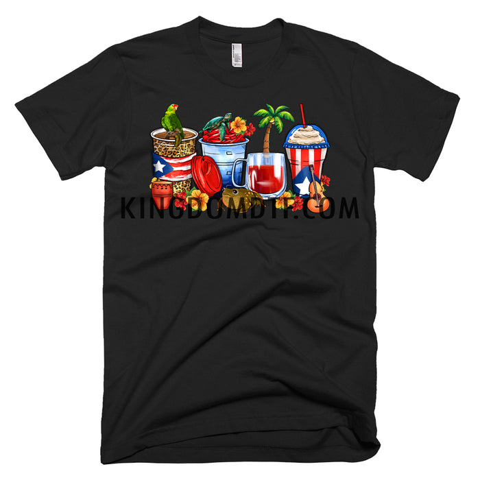 Puerto Rico Coffee Cups Premium T-Shirt - Puerto Rico Streetwear (01)