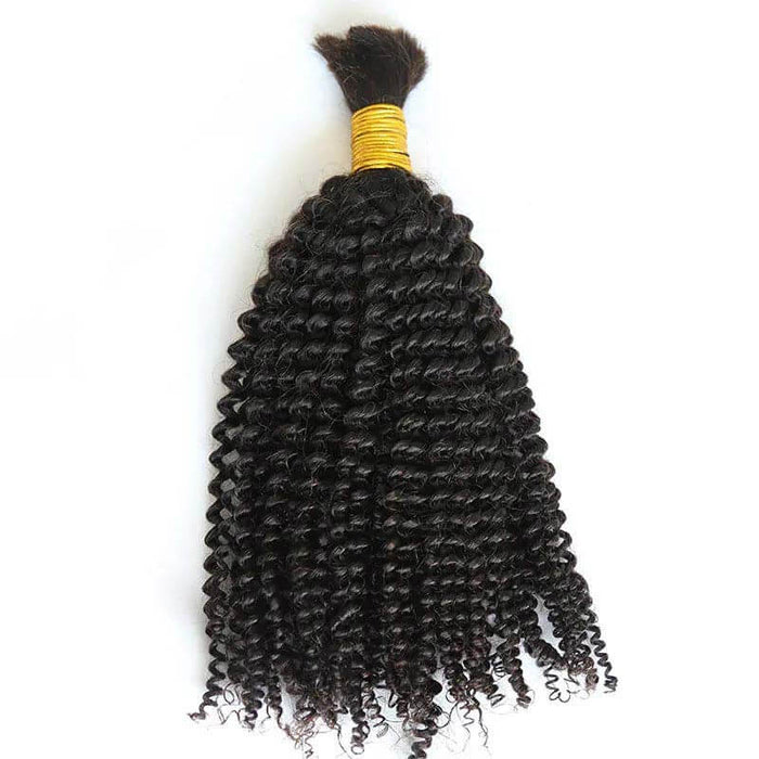 1 pack natural black bulk braiding hair human hair