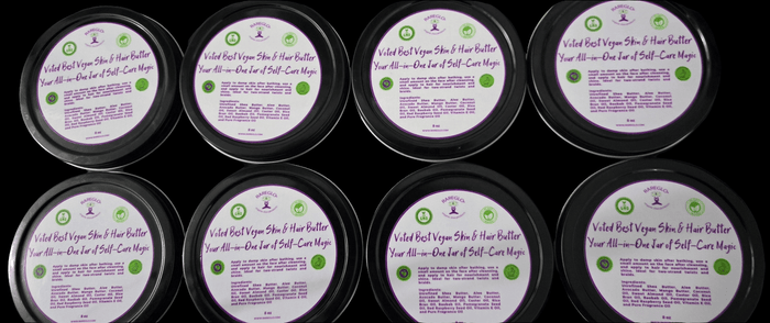 RareGlo Skin & Hair Butter 8 oz - Shea Butter, Mango Butter, Avocado Butter, Castor Oil, Pomegranate Seed Oil.