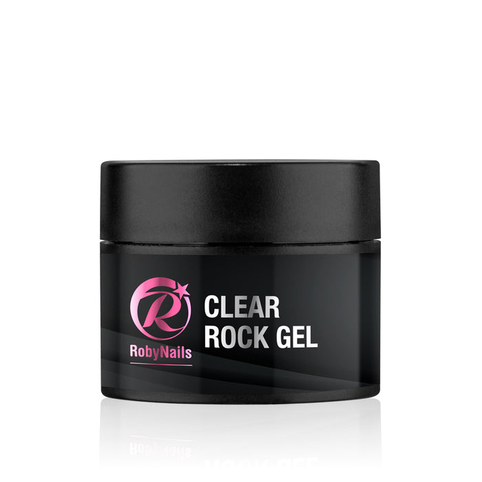 RobyNails Clear Rock Gel – Ultra-Strong, Crystal-Clear Builder Gel for Nail Extensions & Overlays