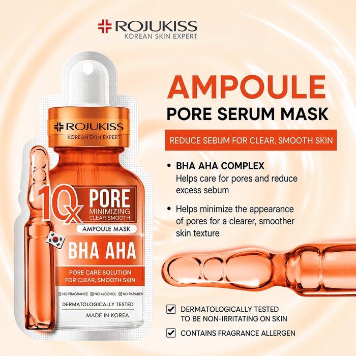 Rojukiss Pore Minimizing 10x Intensive Mask (1 Sheet) قناع روجوكيس المكثف لتصغير المسام 10 مرات - Princess Cosmetics Qatar