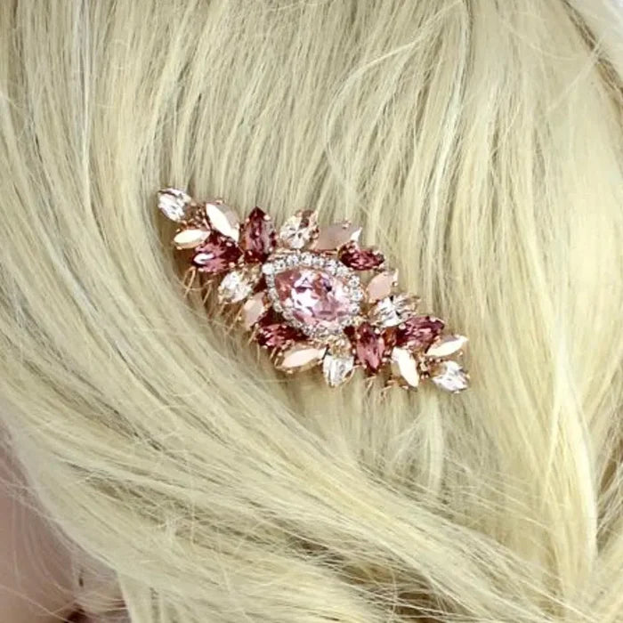 Wedding Hair Accessories - Rose Gold Bridal Hair Comb
