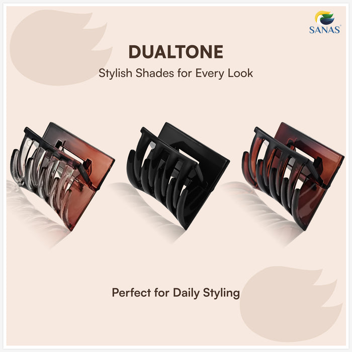 SANAS Aesthetic Hair Accessories for Women Black Brown Nude Clips