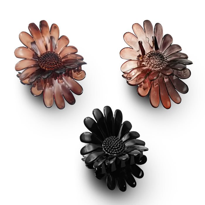 SANAS sunflower hair claw clips set of 3 hair accessories for women