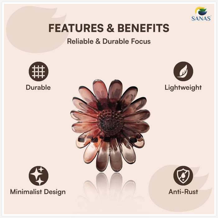 SANAS sunflower hair clutcher clips for thick and thin hair