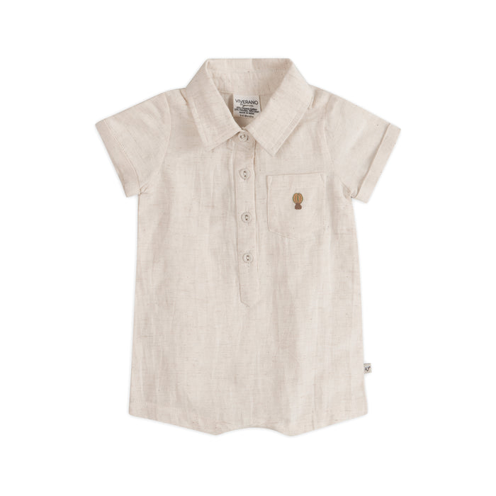 Sebastian Pocket Baby Romper (Linen Blend)