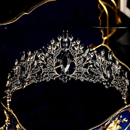Wedding Hair Accessories - Victorian Gothic Black Bridal Tiara