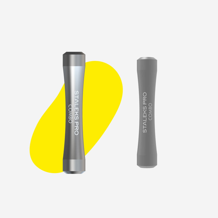 SILVER Combo pusher UNIQ 10 - Handle (for replaceable working parts)-STALEKS PRO-Gel Essentialz