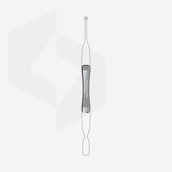 SILVER Combo pusher UNIQ 10 - Handle (for replaceable working parts)-STALEKS PRO-Gel Essentialz