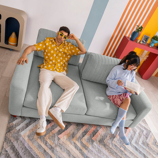 Sofa|Tilt|2|Seater|Lounger|Sofa|with|Adjustable|Backrest|Oyster|Grey