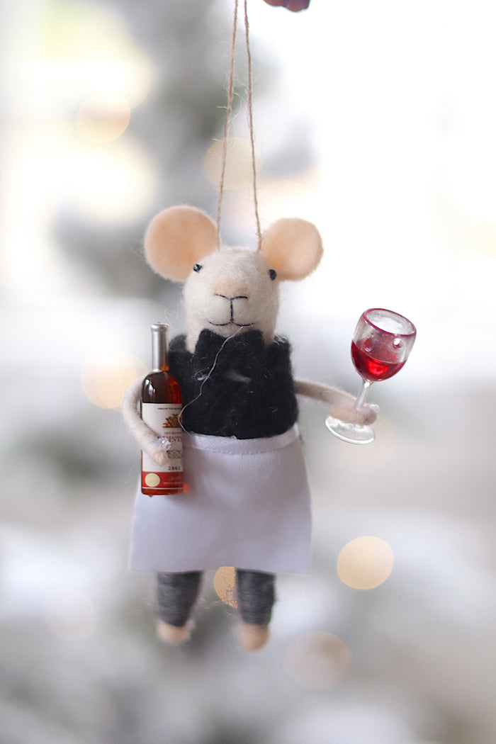 Sommelier Sam Mouse Ornament