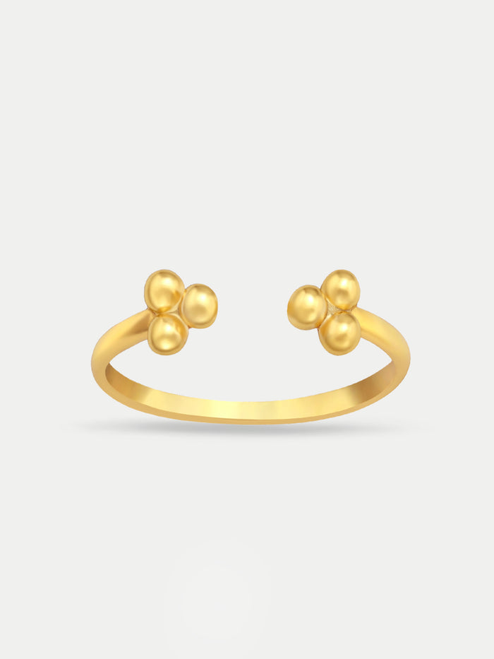 Sterling Silver Gold Plated Boho Dot Ring | Gold-Image 1