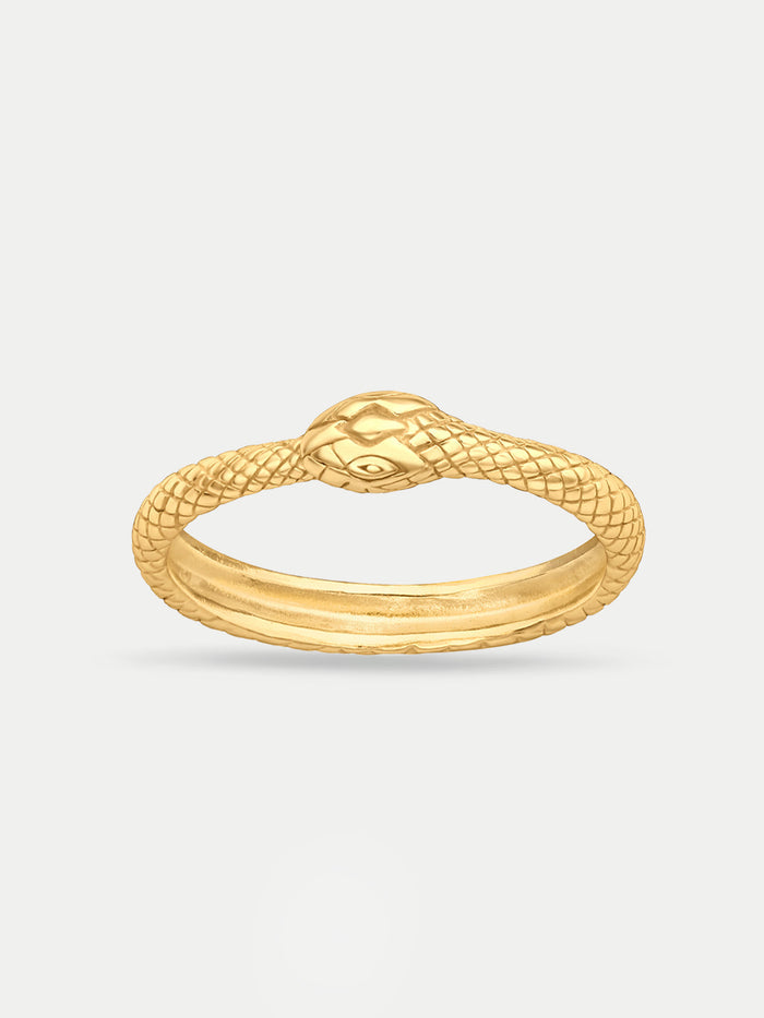 Sterling Silver Snake Ring | Gold-Image 1
