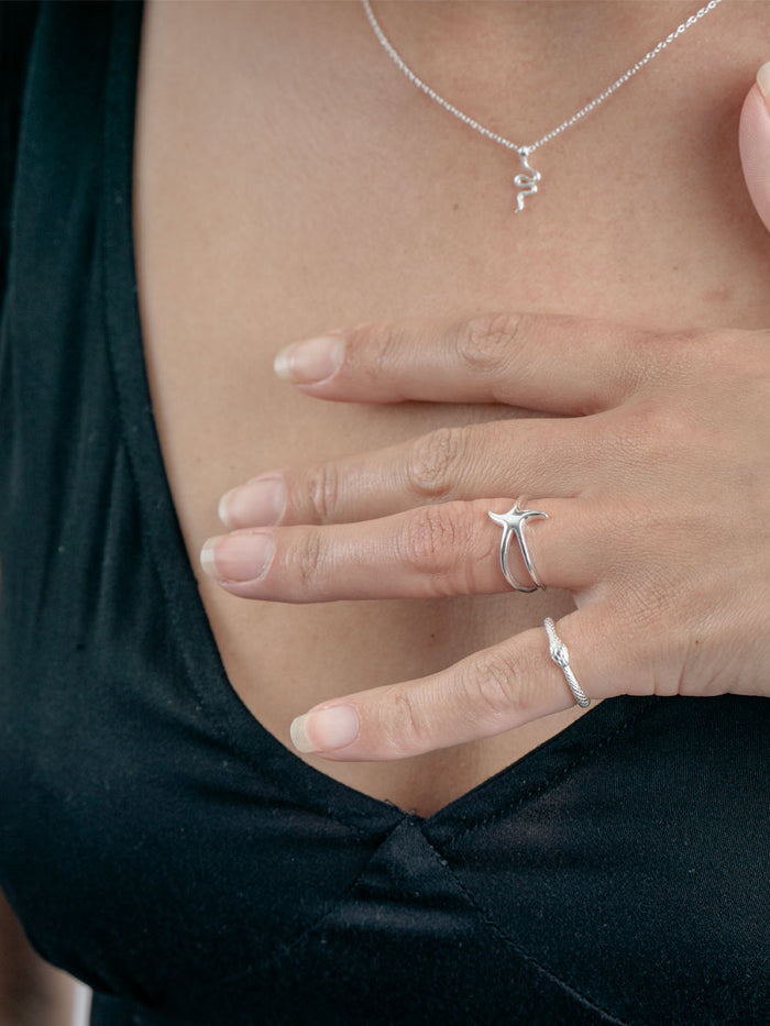Sterling Silver Snake Ring | Silver-Image 2