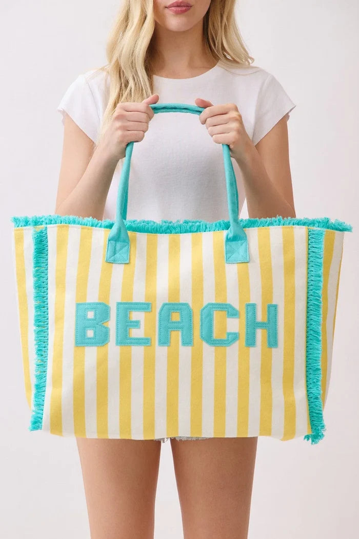 Terry Cloth "Beach" Tote Bag