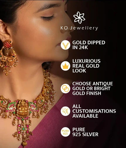 The Krutika Silver Lakshmi Earrings