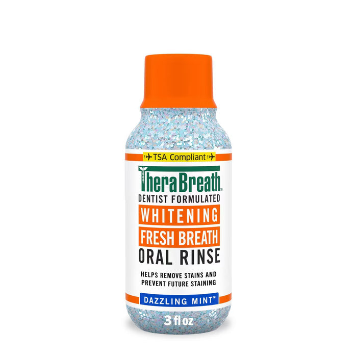 TheraBreath Whitening Mouthwash - Dazzling Mint - Travel Mini 88ml