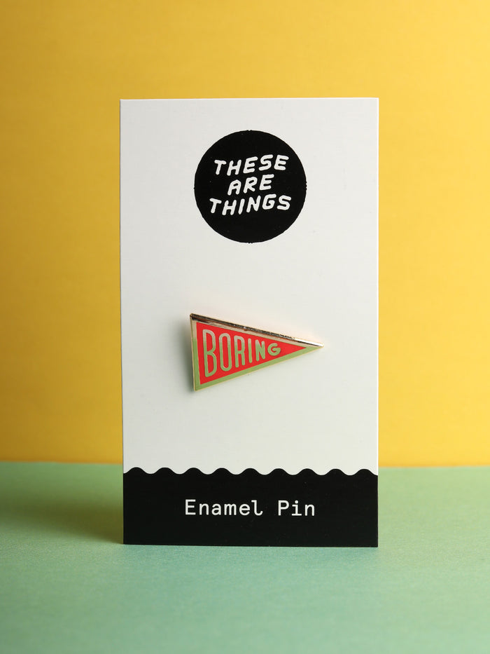 These Are Things Pin- Boring | Red-Image 1