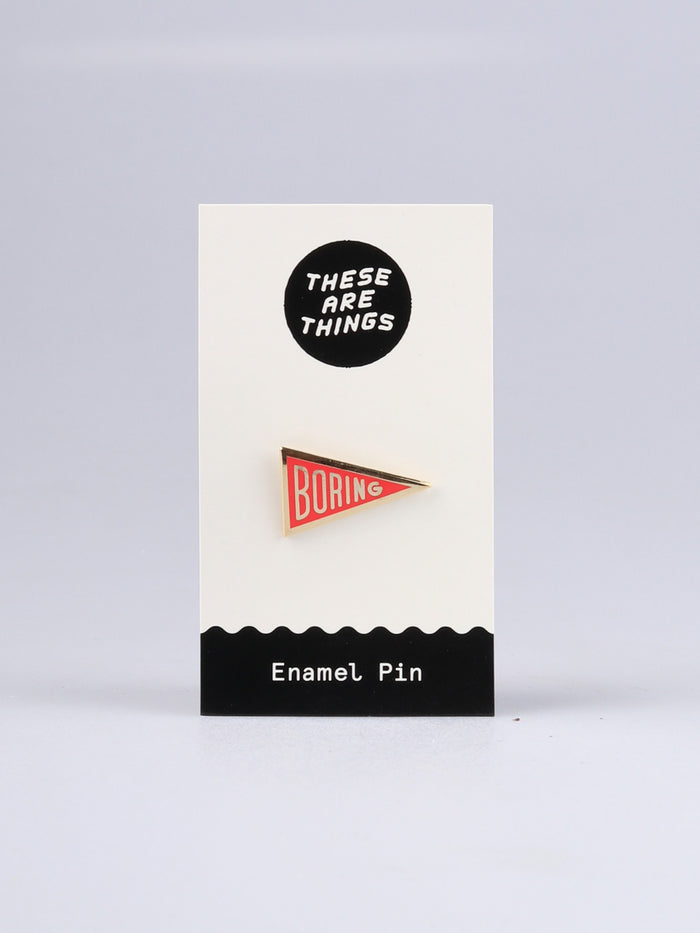 These Are Things Pin- Boring | Red-Image 2