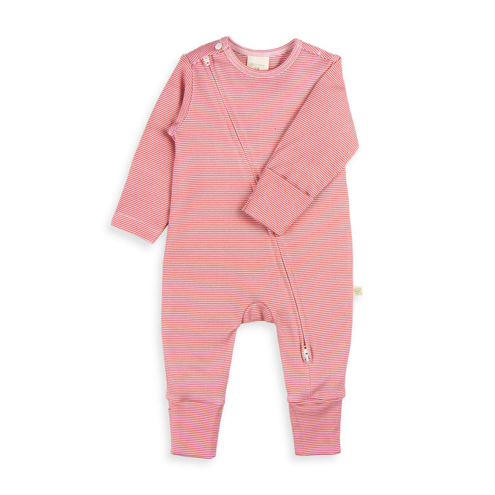 Tiny Twig Zipsuit - Cedar Stripes