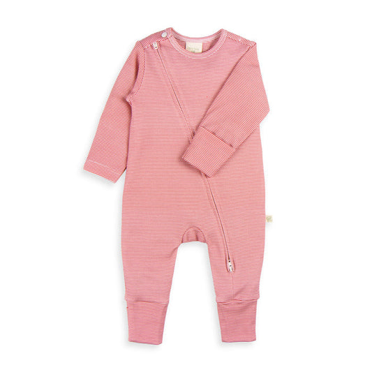 Tiny Twig Zipsuit - Cedar Stripes