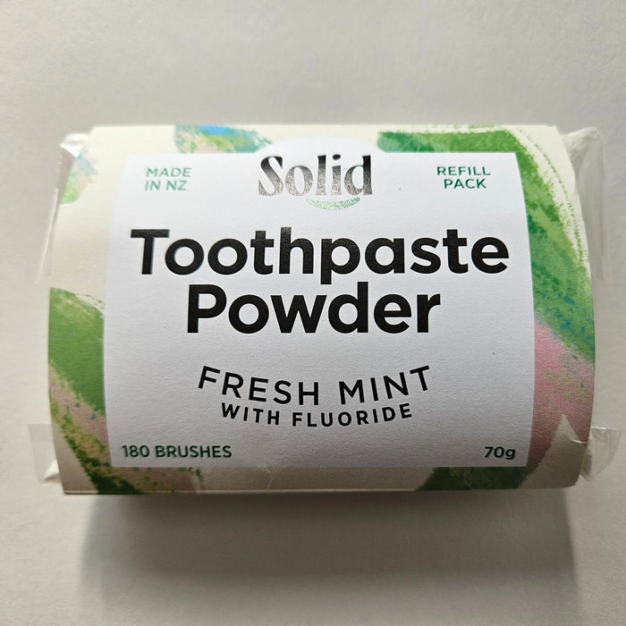 Toothpaste Powder REFILL - Fresh Mint by Solid - Dust & Glow