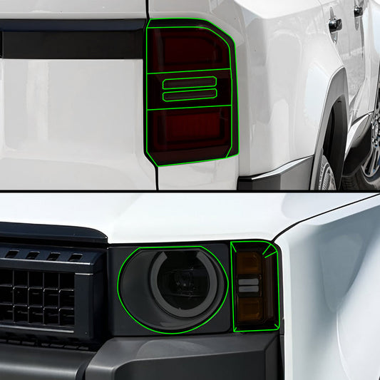 Fits Toyota Land Cruiser 2024-2026 Full Headlight Taillight Precut Smoked PPF Tint Kit Film Overlay  - Bogar Tech Designs