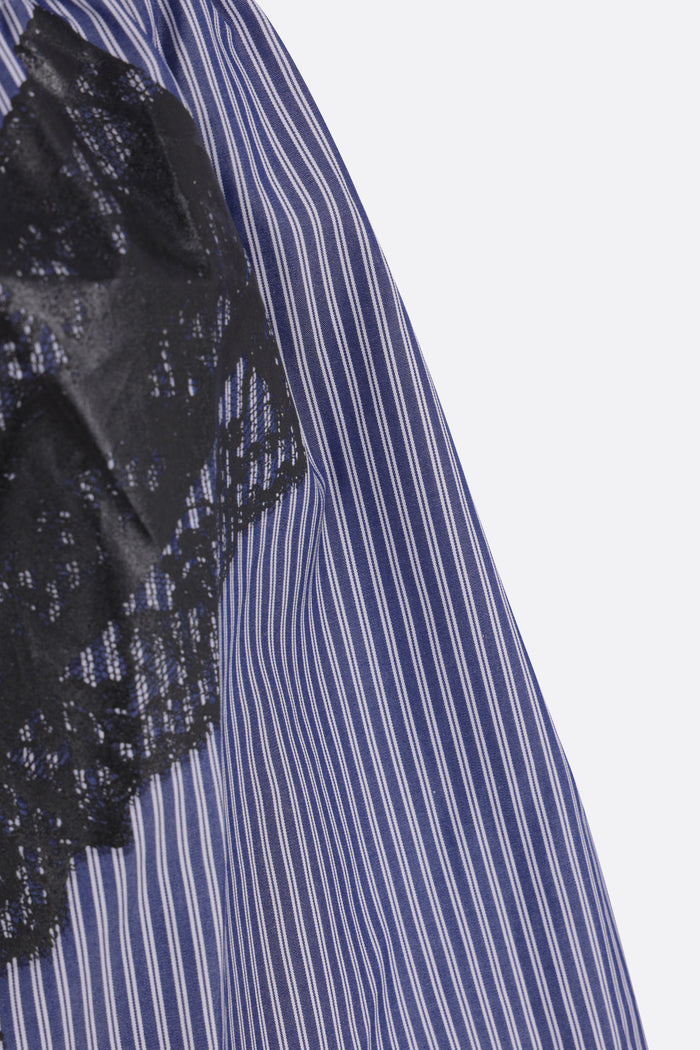 Trompe L'oeil boxer shorts in striped poplin