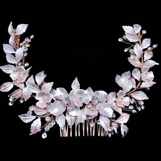 Wedding Hair Accessories - Crystal Bridal Hair Comb - Available in Rose Gold, Silver and Yellow Gold