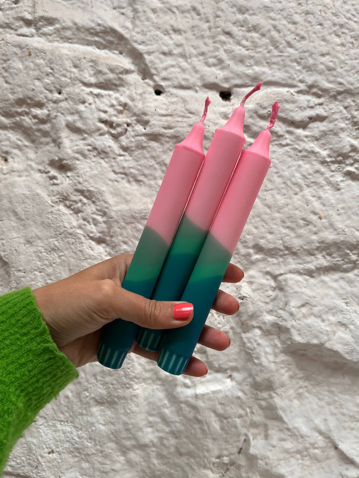 Watermelon Ombré Dinner Candle