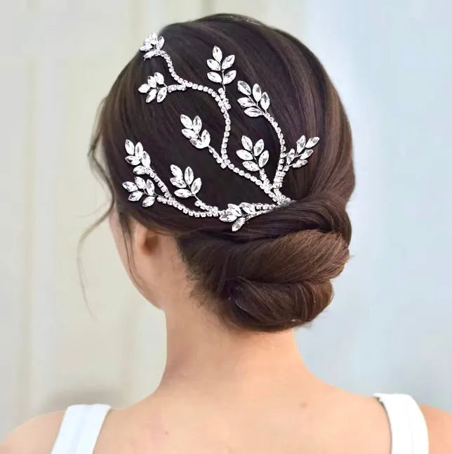 Wedding Hair Accessories - Silver Crystal Bridal Hair Vine