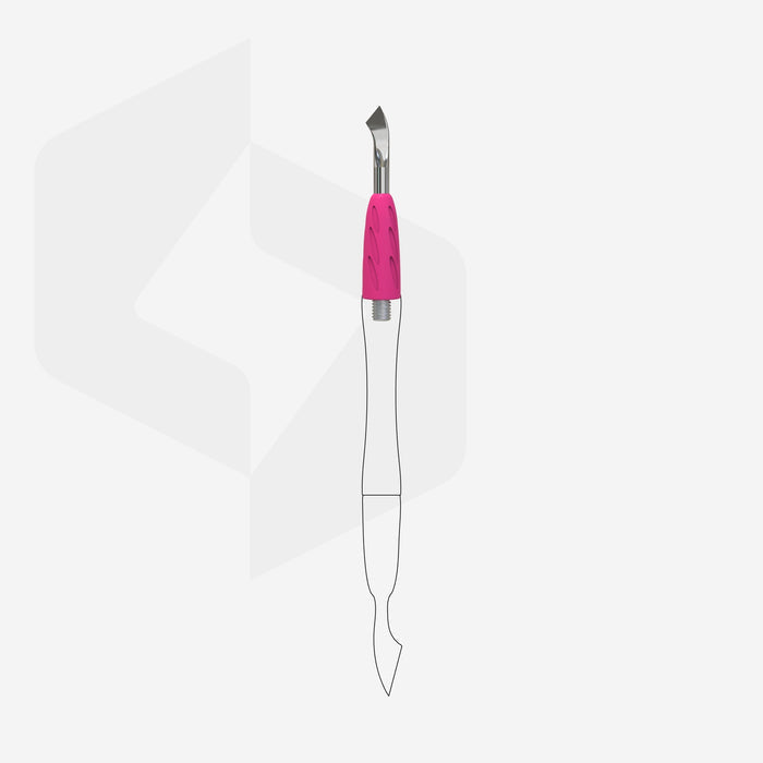 Working part of Combo pusher - UNIQ 14 (Bent blade)-STALEKS PRO-Gel Essentialz