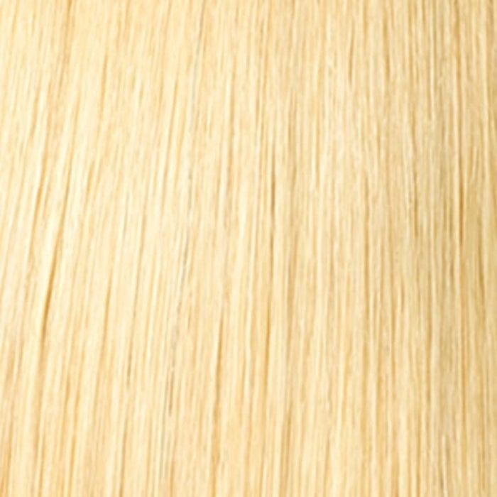 Close up of OUTRE braid in light blonde synthetic strands for styling and protective looks springy afro twist hair extensions