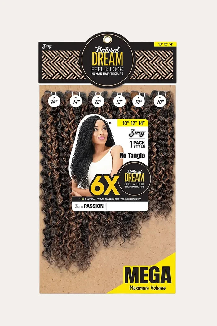 ZURY NATURAL DREAM HAIR WEAVE 6X - PASSION 101214
